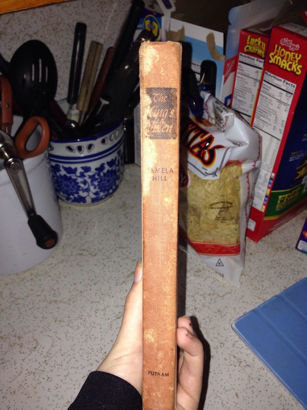 First start with your old book and clean it up as best you can (I'm using "The King's Vixen")