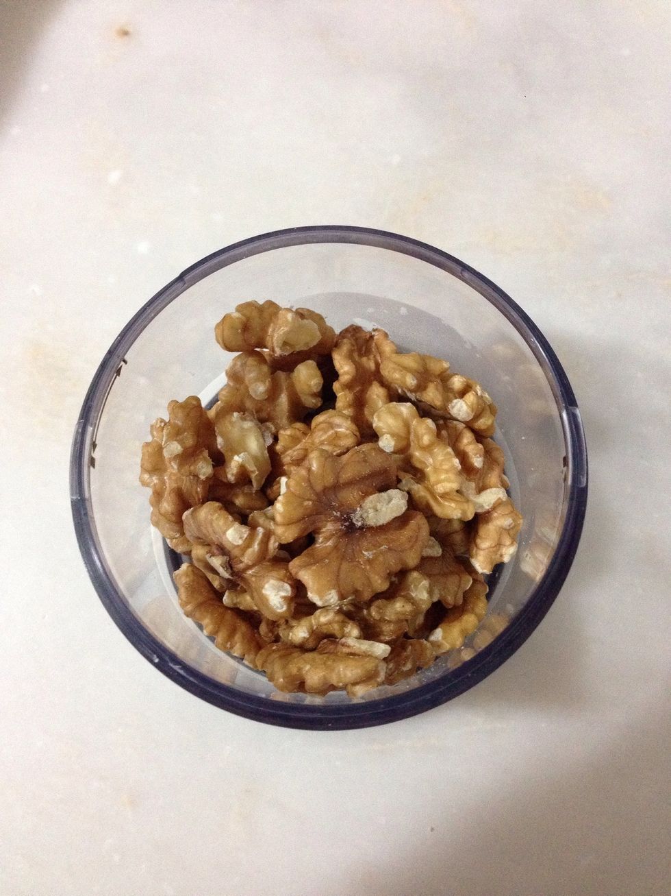 First step is cutting out the walnut with a robot.but \u0131t shouldnt be powdered also :)