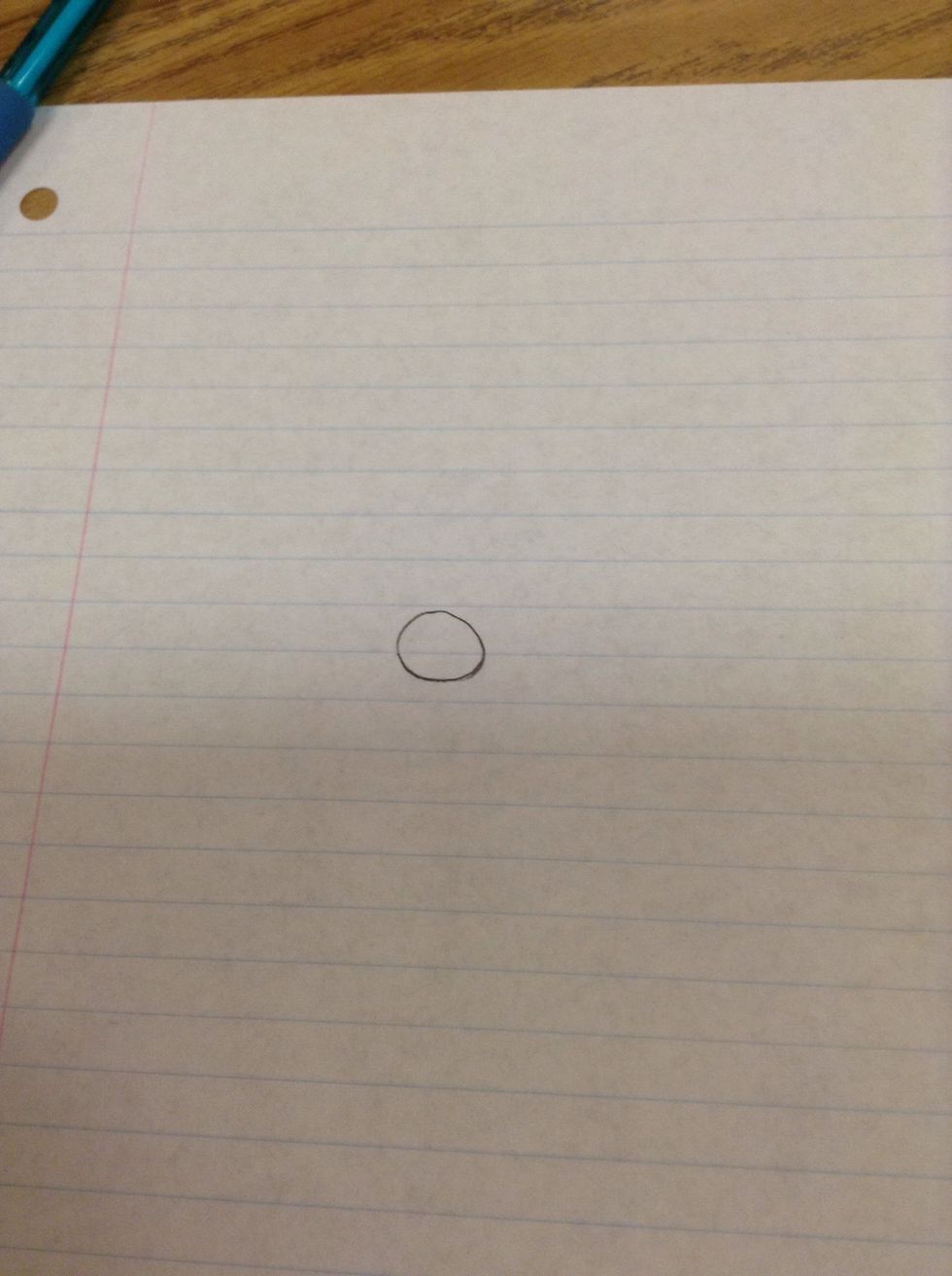 First step is to draw a small circle