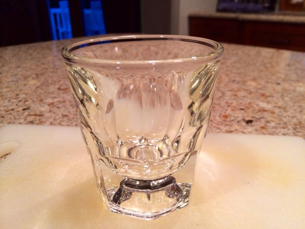 First step is very simple: grab a rocks glass! If you don't have one, a small glass will do just fine. Remember, presentation is everything!