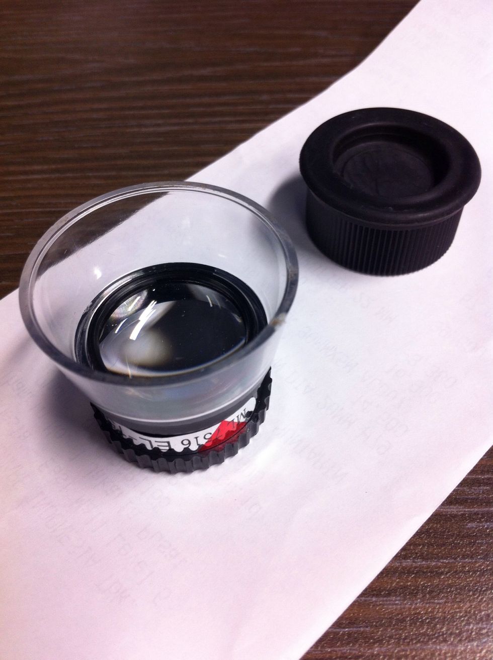 First step: Prepare magnifier lens, and others tools or source then support to make some breaket or lens cap. I use water pipe accesories with same size as lens cap and bracket
