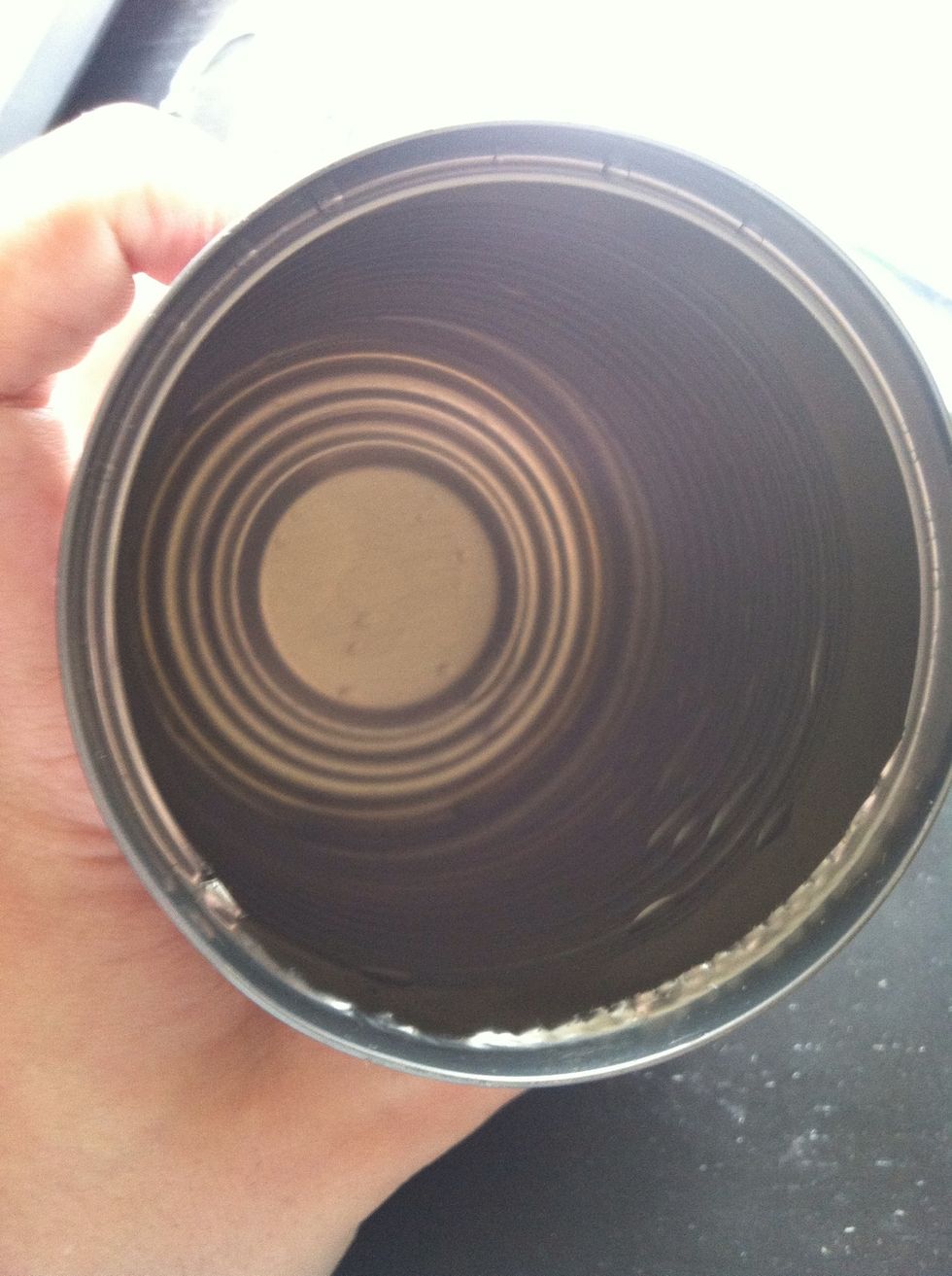 First step- wash your can! wash it very well! I rinsed mine with white vinegar to deodorise it. After cutting my hand while washing, I used pliers to bend the sharp lip inside the can, down.
