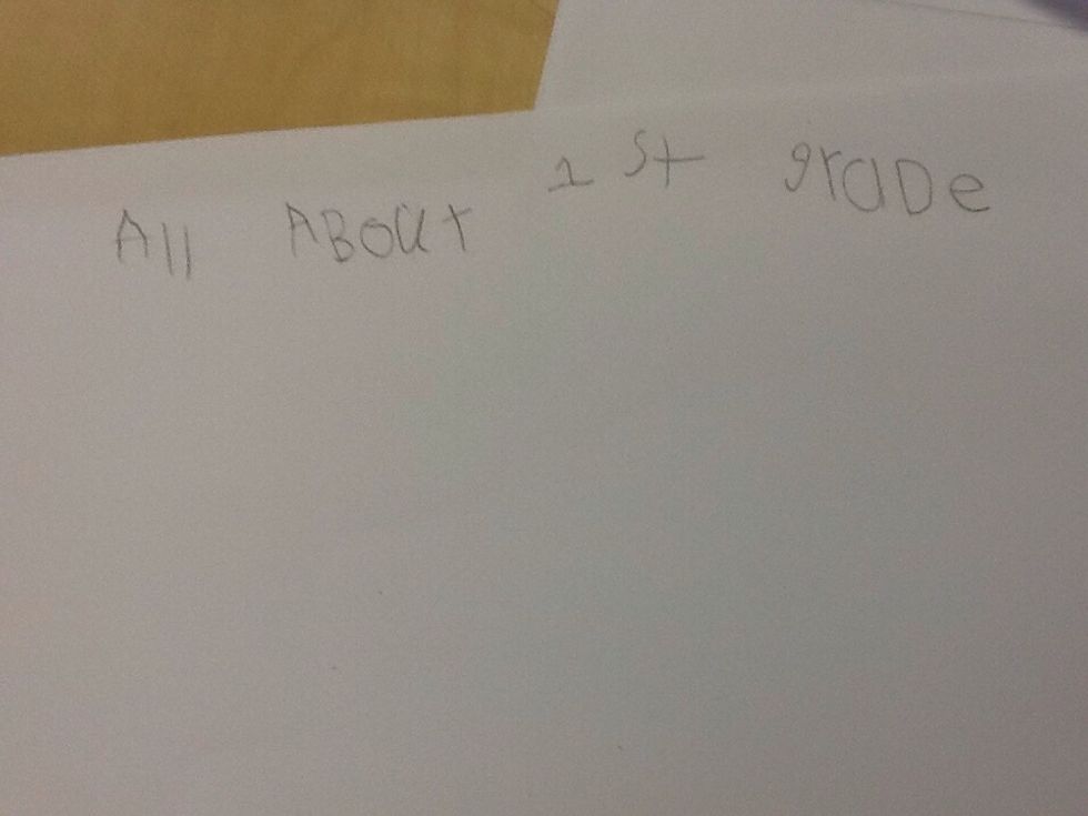 First take a piece of paper and write the title of your book on it.