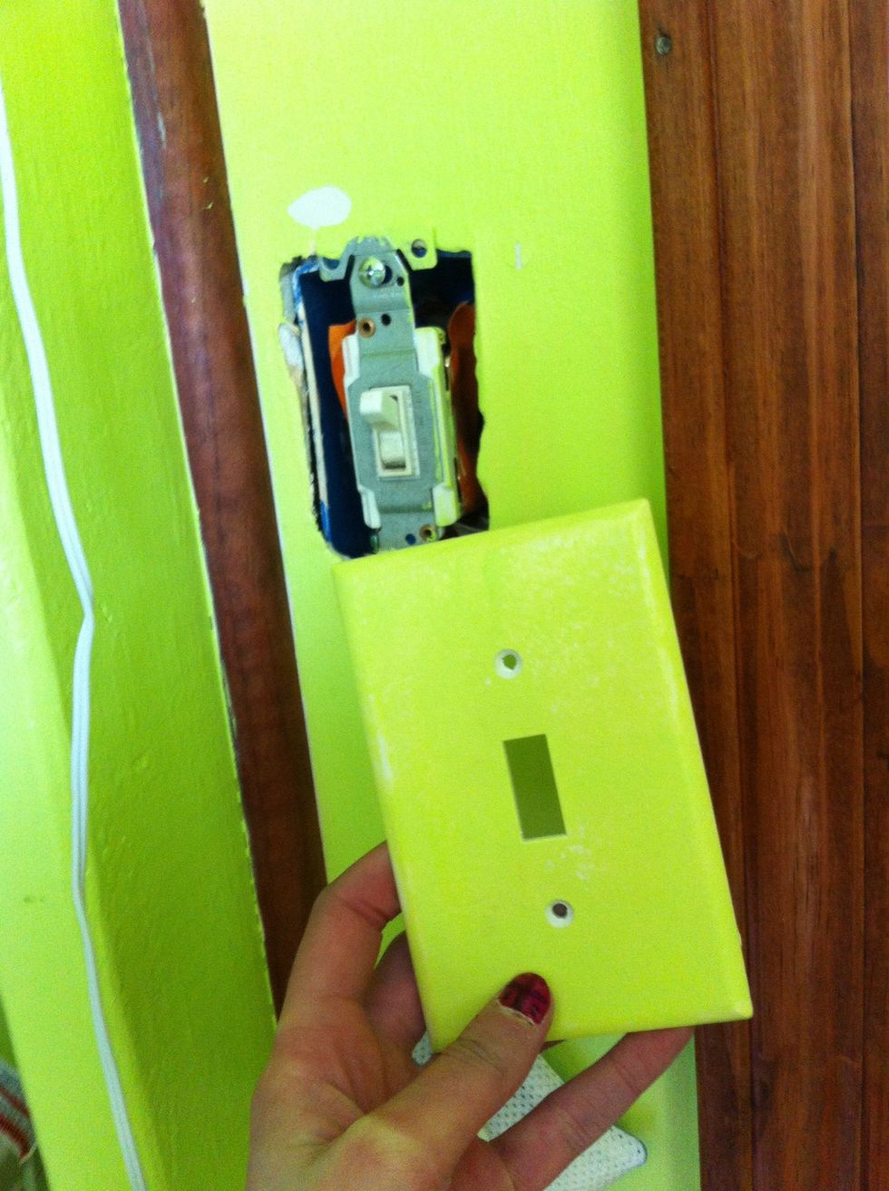 First take off the plate with the screw driver