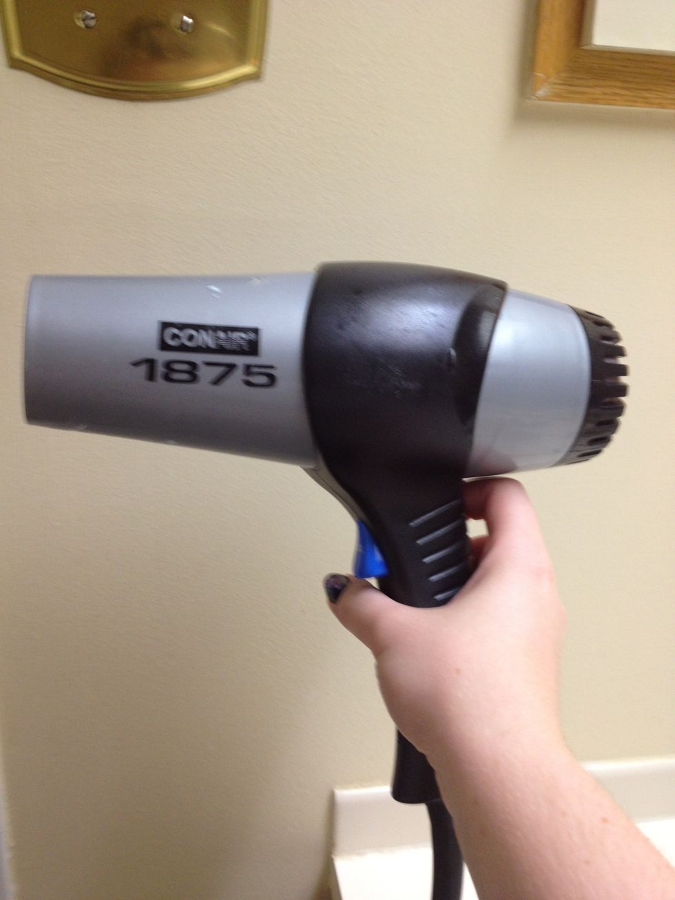First, take your hair dryer.