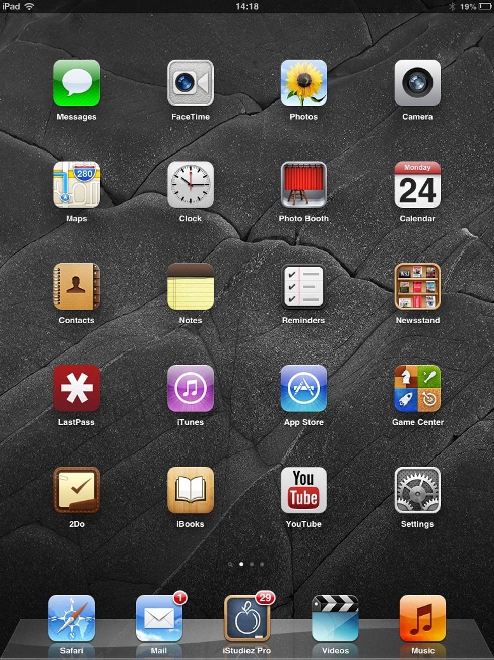 First, tap on "Settings".
