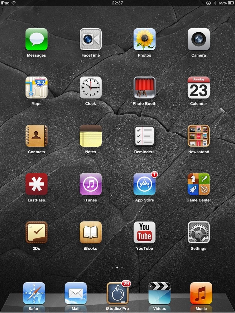 First, tap "Settings"