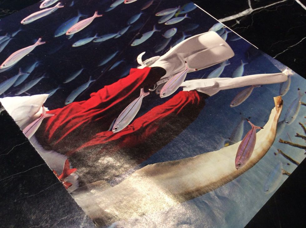 First, tear out all your magazine pages...here's one of mine. Try not to break any of the pages!