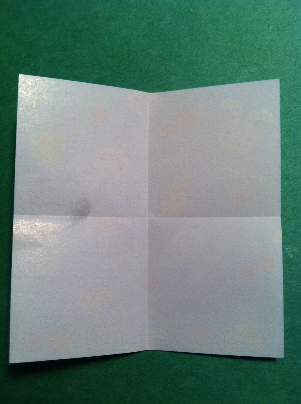 First the body. I used 3 inch square. Fold in half both ways as shown by the creases here.