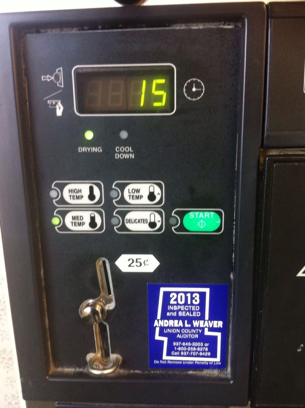 First the display will tell u the money needed. It will cost $.25 for 5 minutes