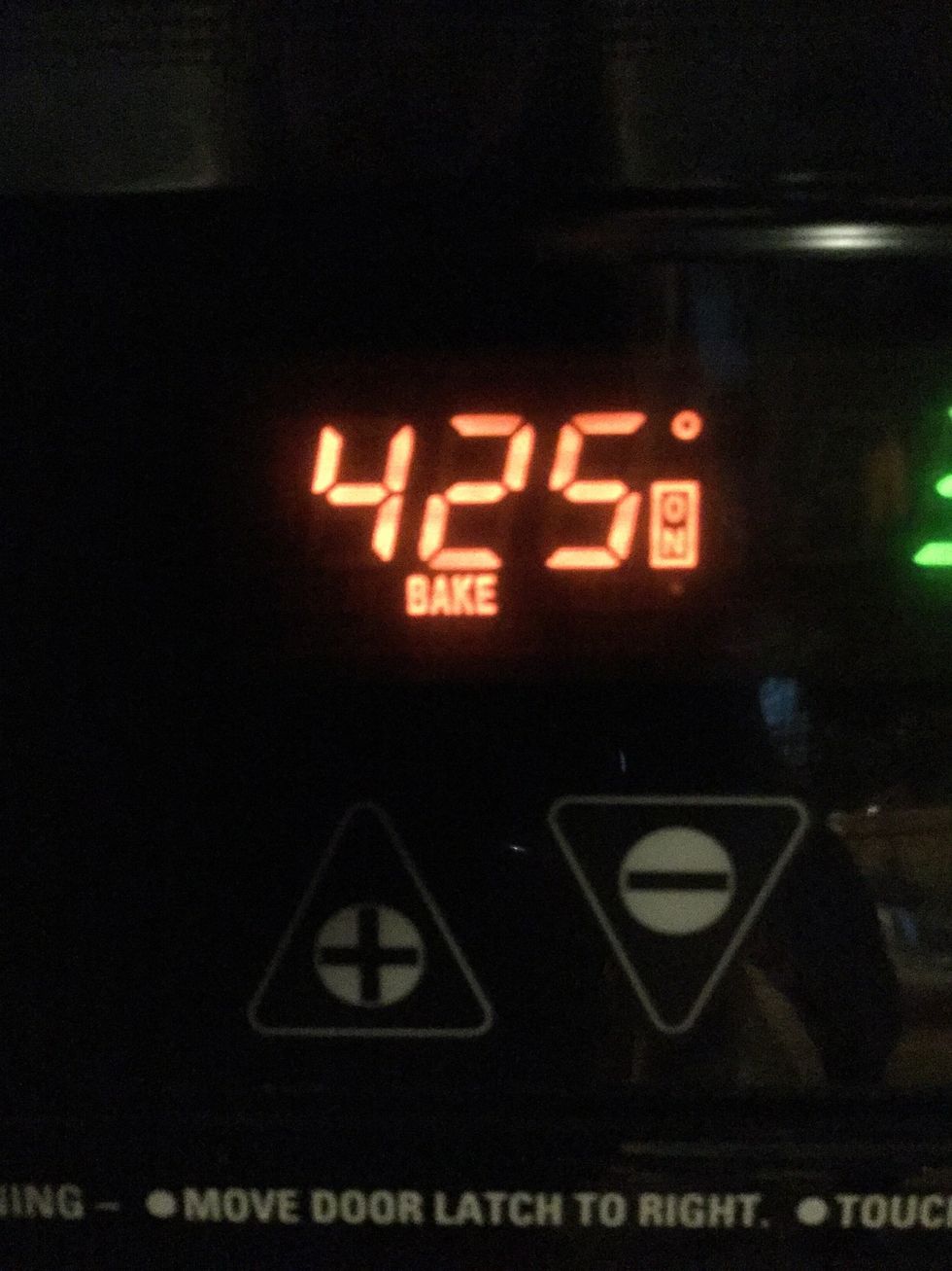 First thing is first, set your oven to 425.