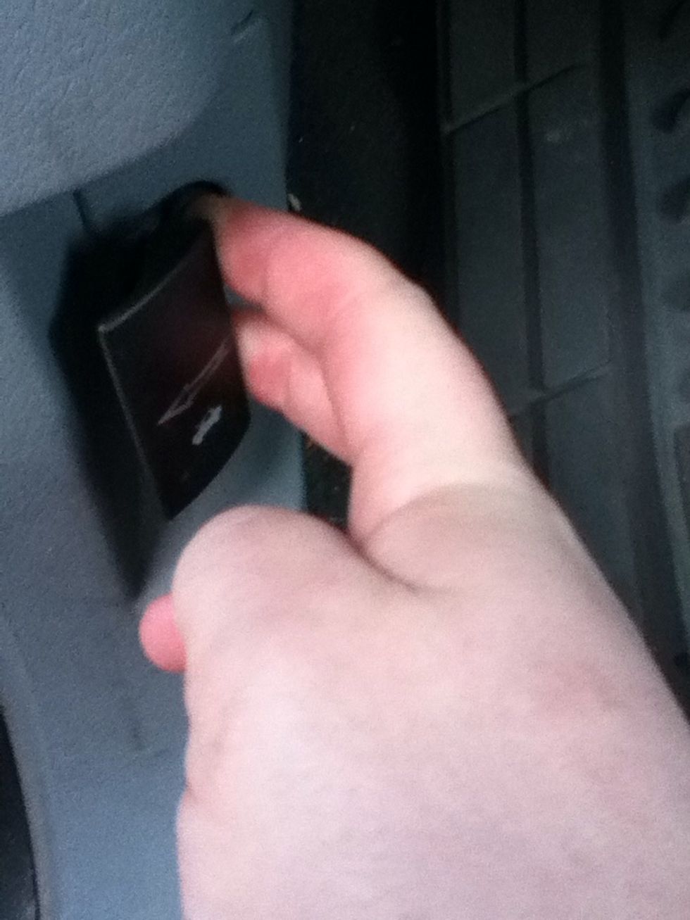 First thing you need to do is locate the latch that opens the hood to your vehicle.