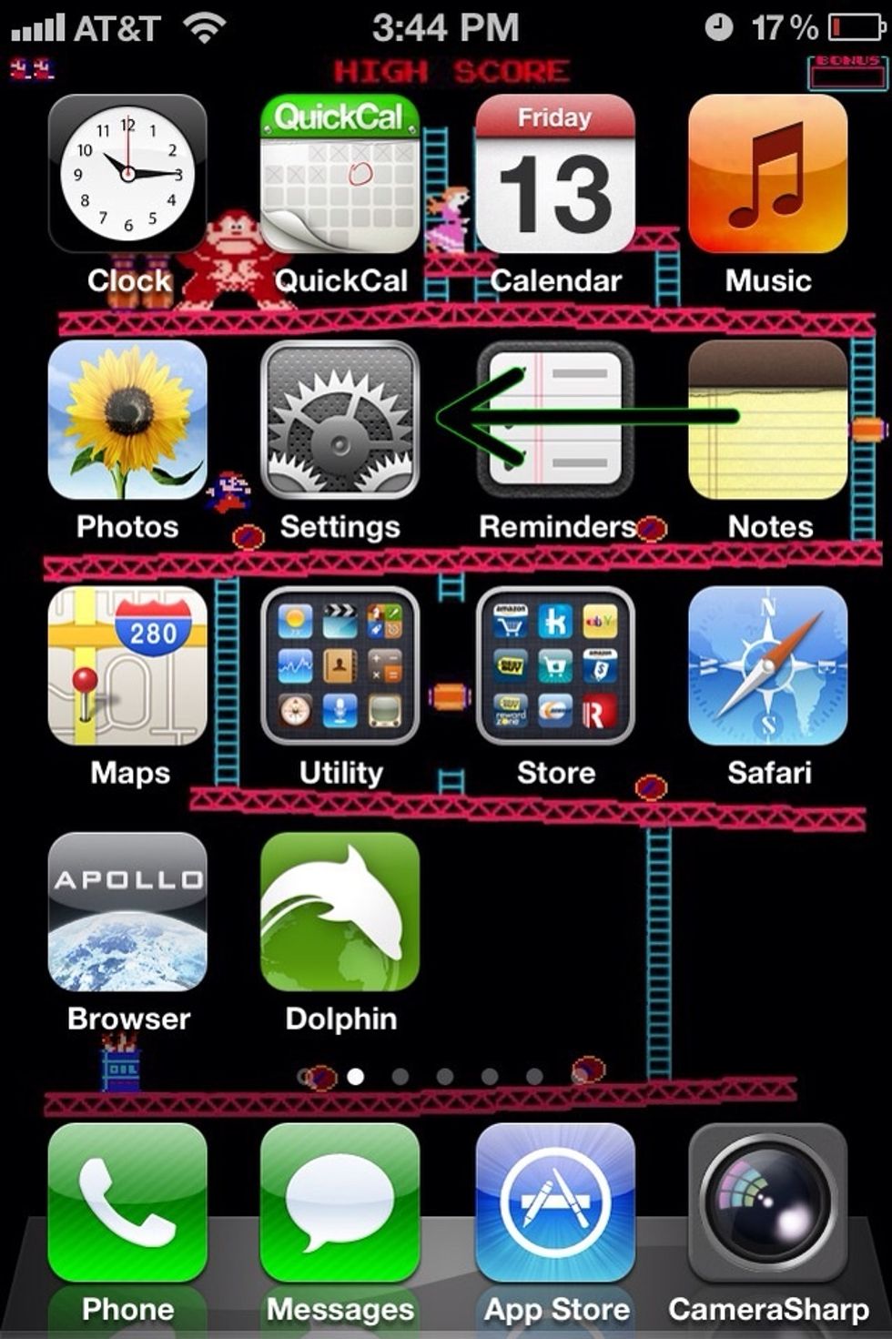 First thing you need to do is open the settings App, this is by default, on the first page of your iPhone.