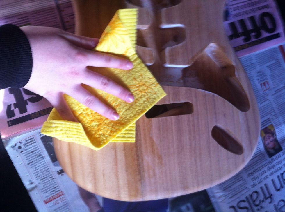 First thing you need to do is to wipe off the dust with a damp cloth. Ler it dry completely before painting.