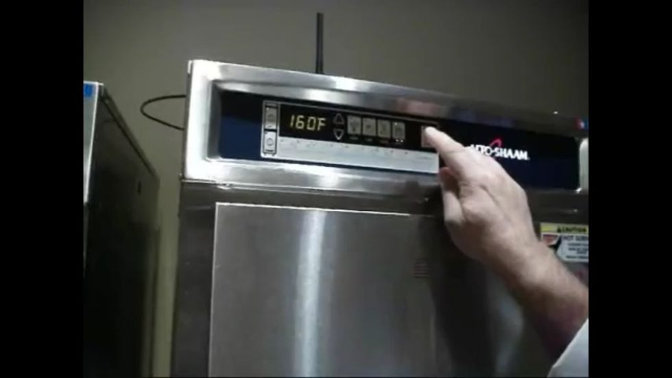 First, turn your oven on.