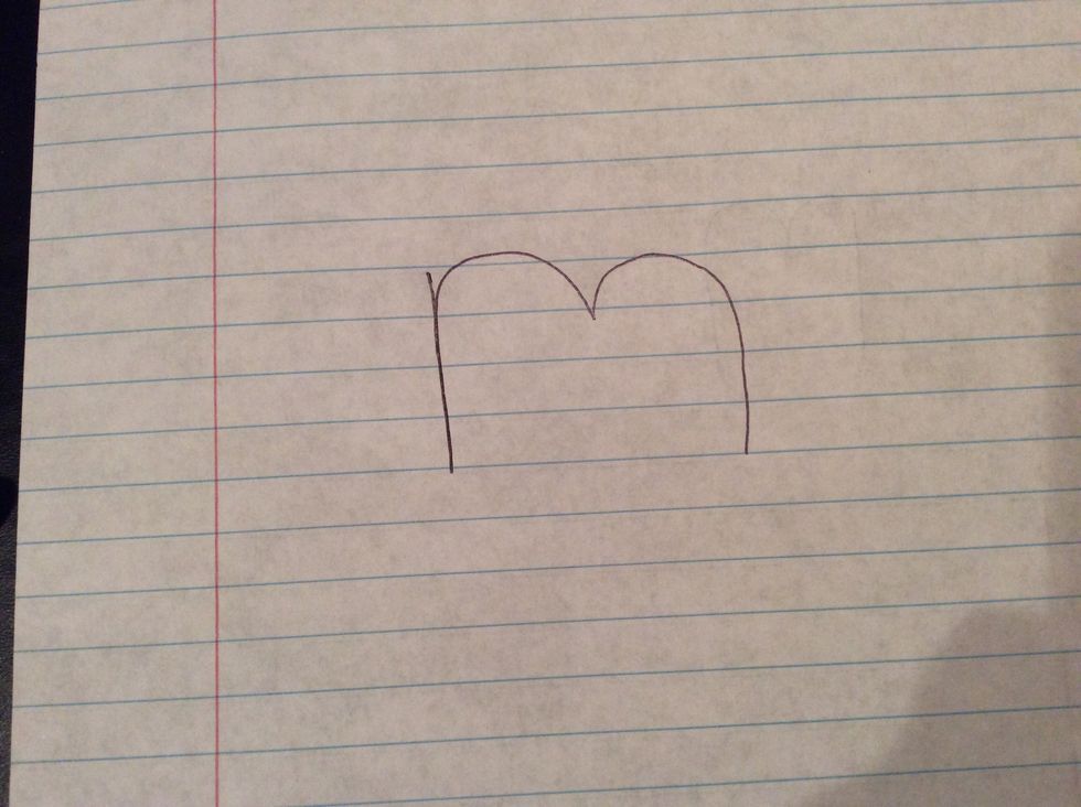 First u draw a big M