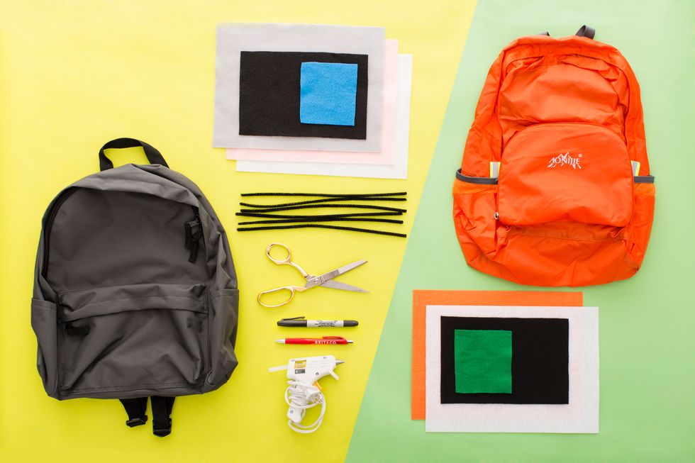 First up, these downright adorable Judy and Nick backpacks. All you need are some solid colored backpacks, felt and a bit of patience. Let\u2019s get to it!