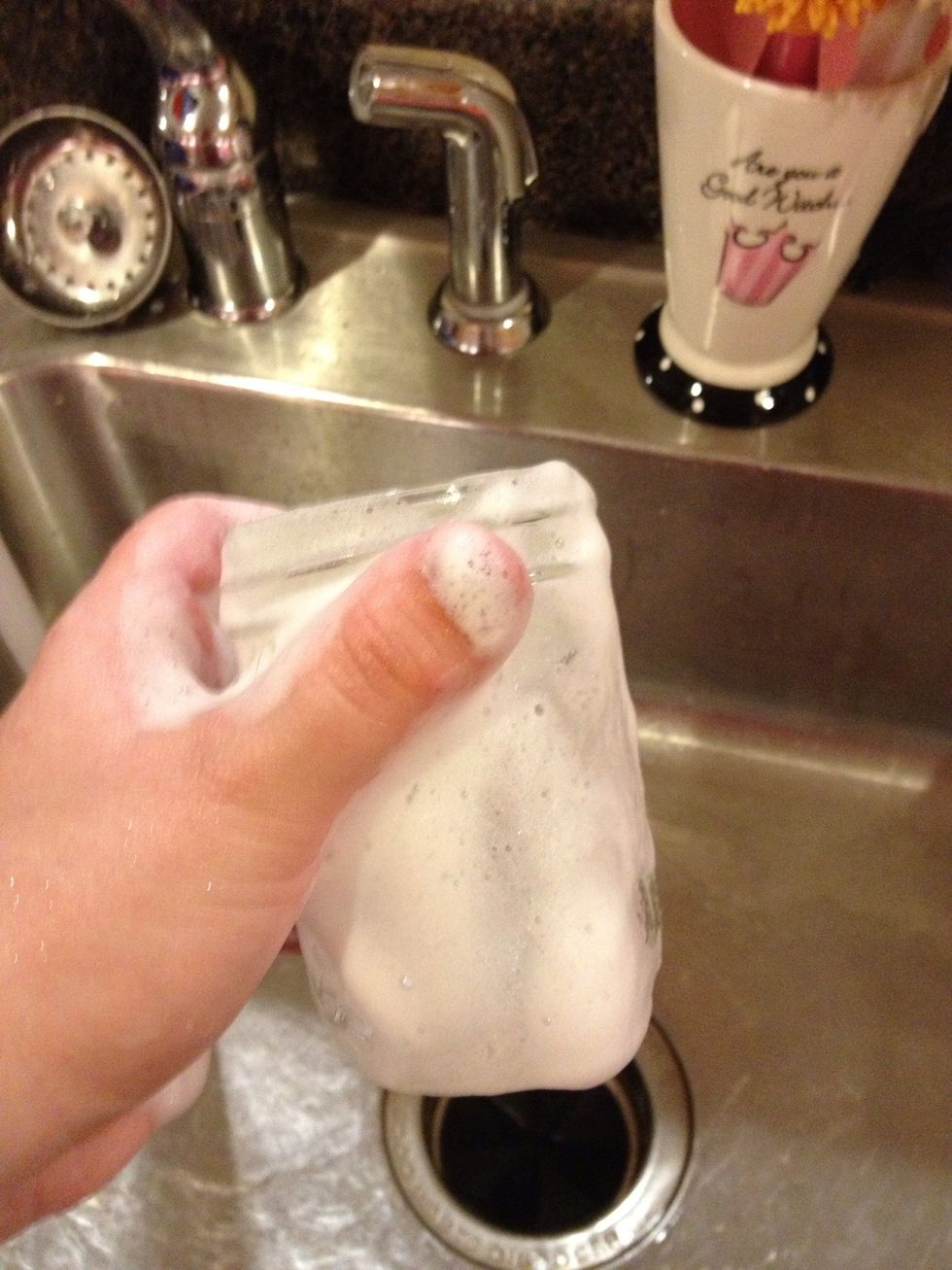 First, wash your jars, rings, and lids in hot, soapy water and rinse thoroughly also in hot water.