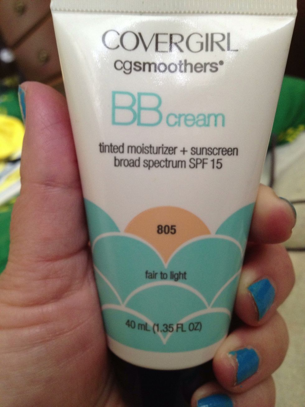 First we are going to take a tinted moisturizer with SPF. This is Covergirl Smoothers BB cream tinted moisturizer plus sunscreen. I will demonstrate how to apply it in the next step.
