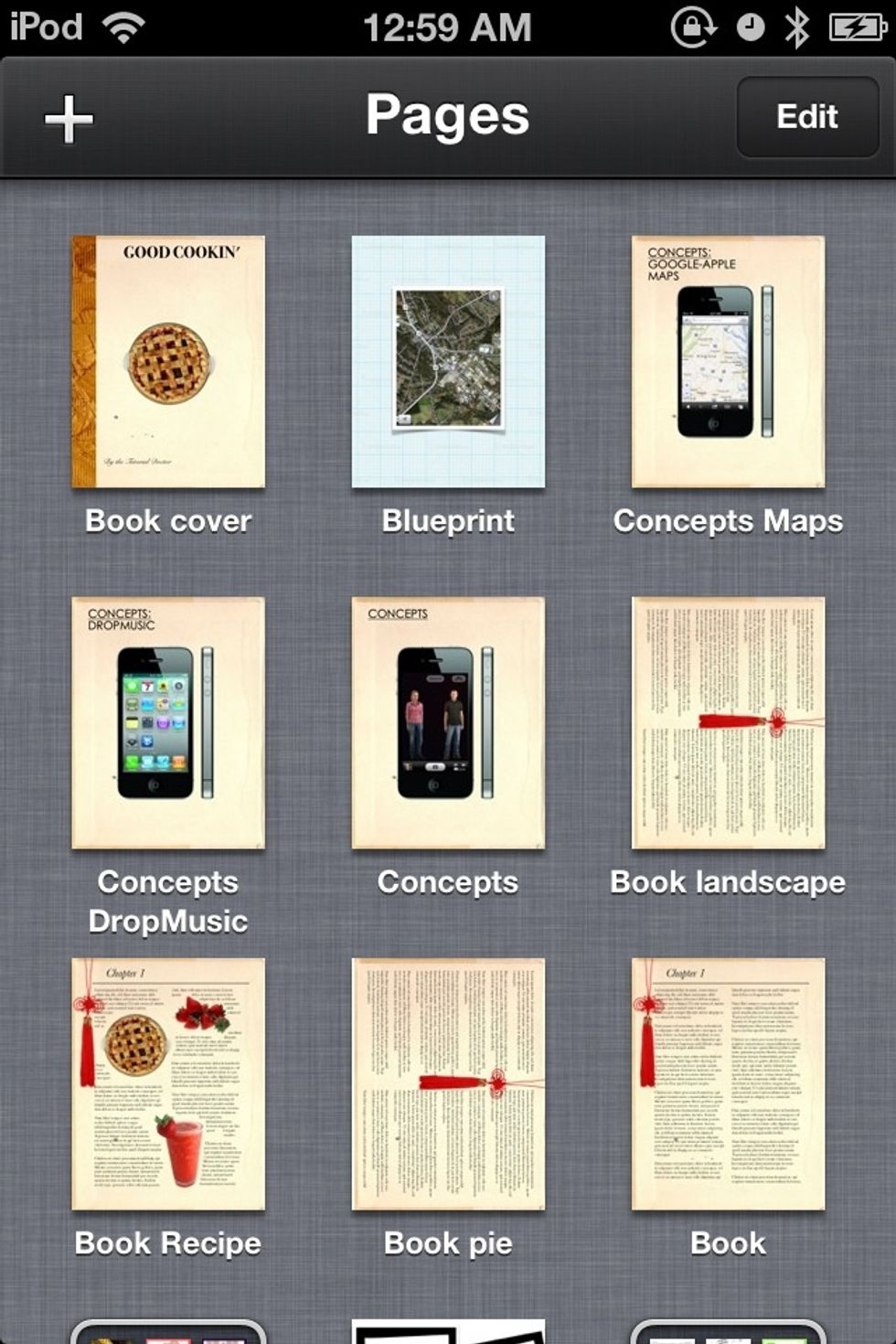 First, we make a COPY of the book: Tap EDIT.