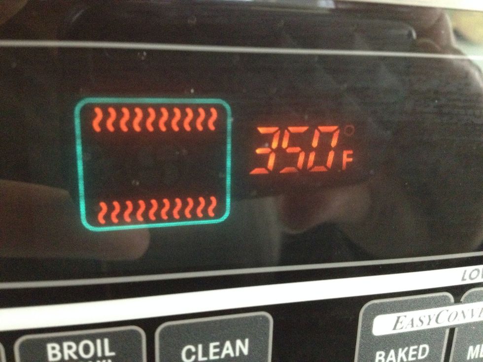 First we're going to preheat the oven to 350\u00b0