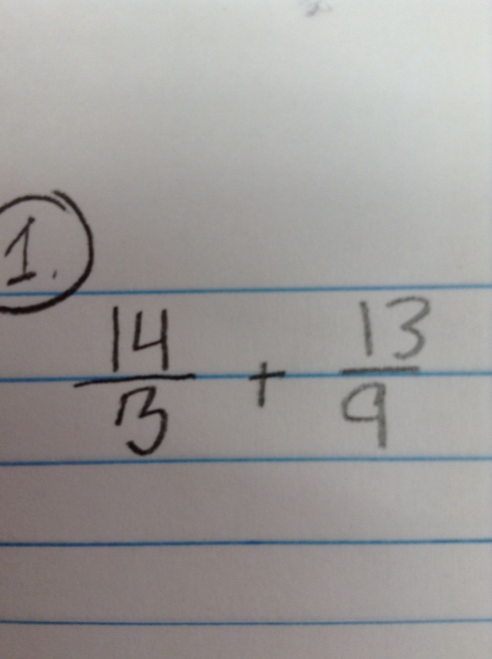 First write down your problem.