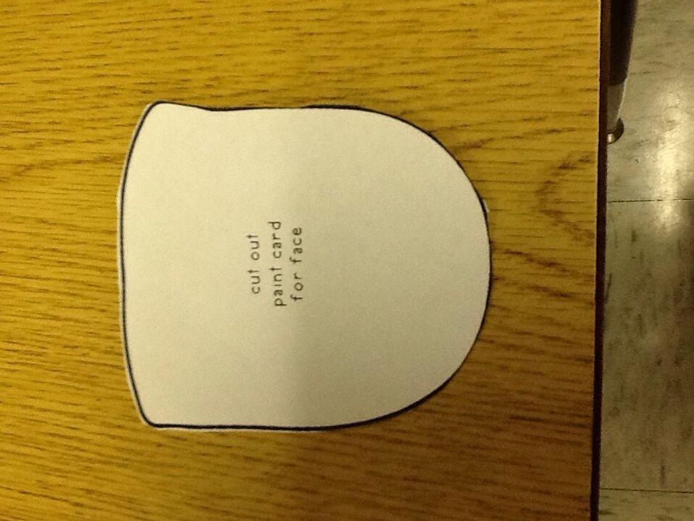 First you cut out the face of the bat template.