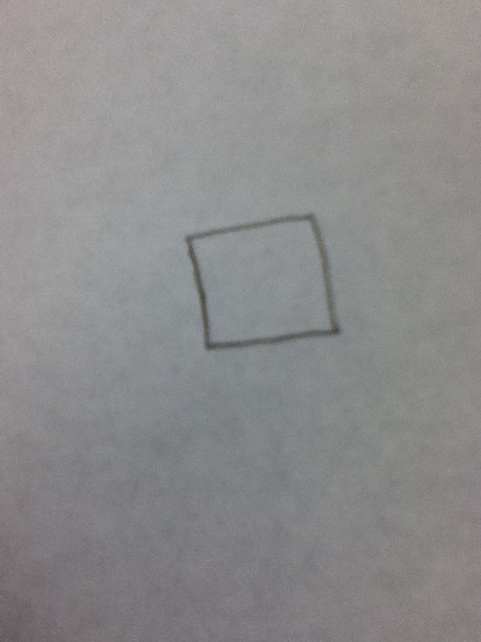 First you draw a regular square