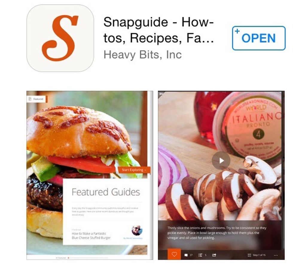 First you get your device and go on to the App Store or anything like that! At that moment you go and click the search bar and type snapguide in.