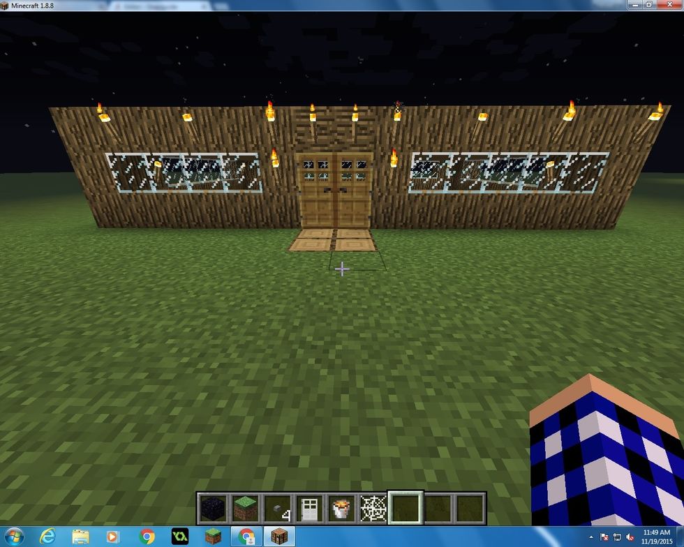 First you just want your regular! This on if 9 by 13 blocks.