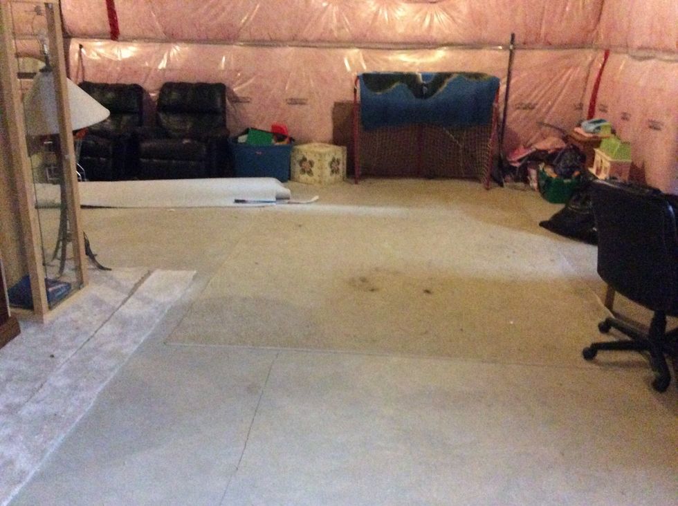 First you need a big open space like your basement or outside