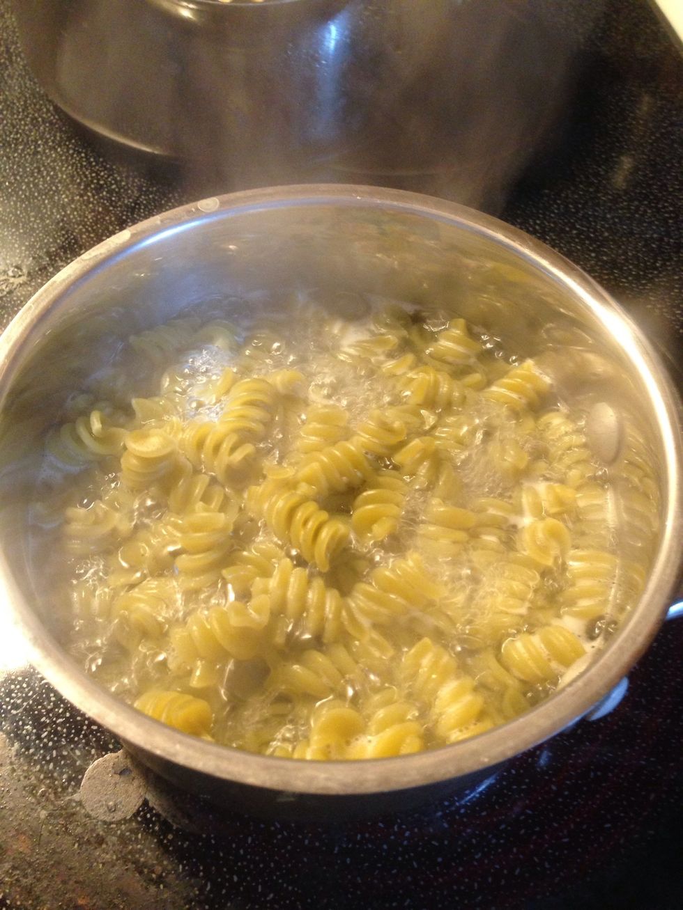First you need to boil your pasta on a separate pot and choose your cooking style if you want soft or al denti style pasta.