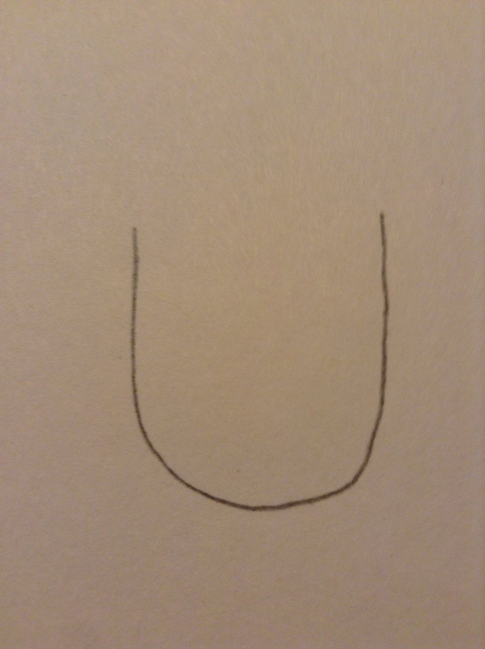 First you need to draw a medium sized u