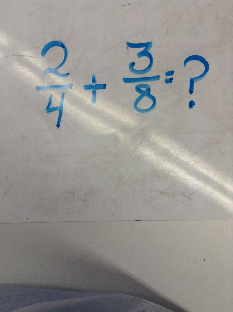 First you need to find your fractions!