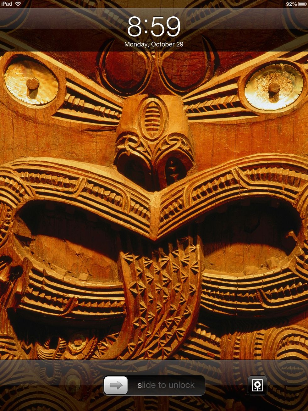 First you need to hit the power button and unlock it