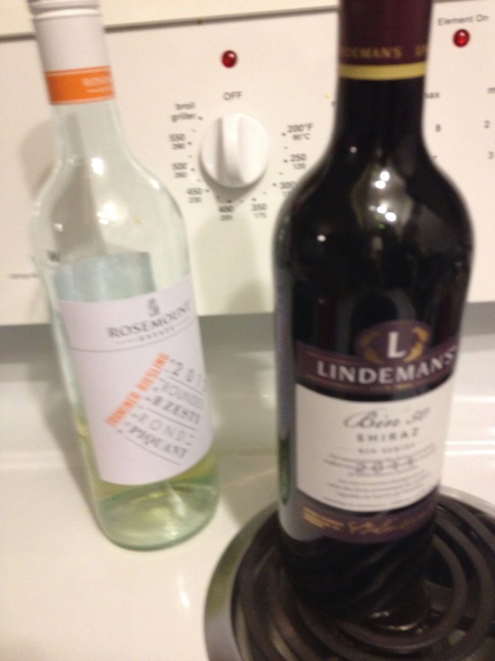 First you pick a type of wine you would like... We chose a white wine & a red wine.