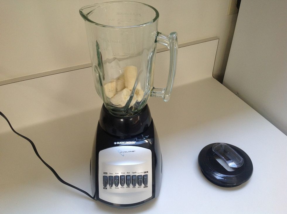 First you put in the banana!!! :) :)