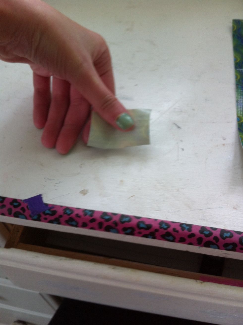 First you're gonna cut a rectangle out of duct tape