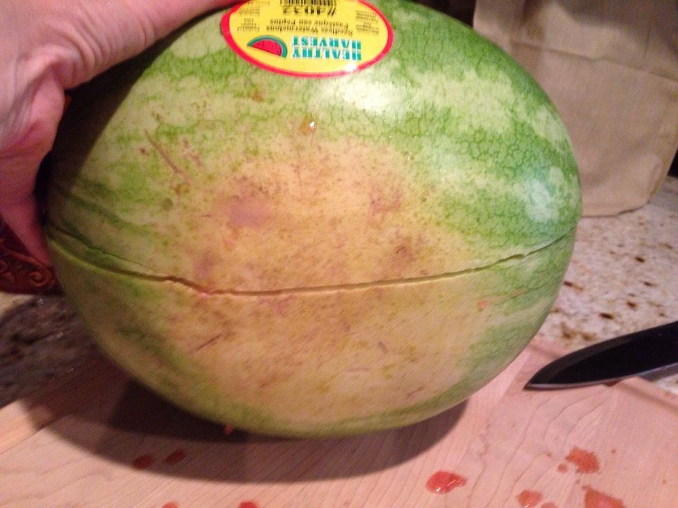 First, you WANT a big yellow spot. The melon must have a good sized yellow spot. This means it was left on the ground long enough to fully ripen.