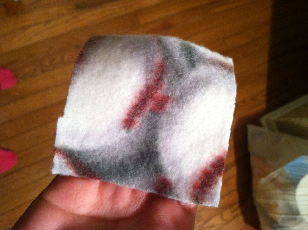 First you want to cut out the corner 3inches on each side. This will make it so you can tie it
