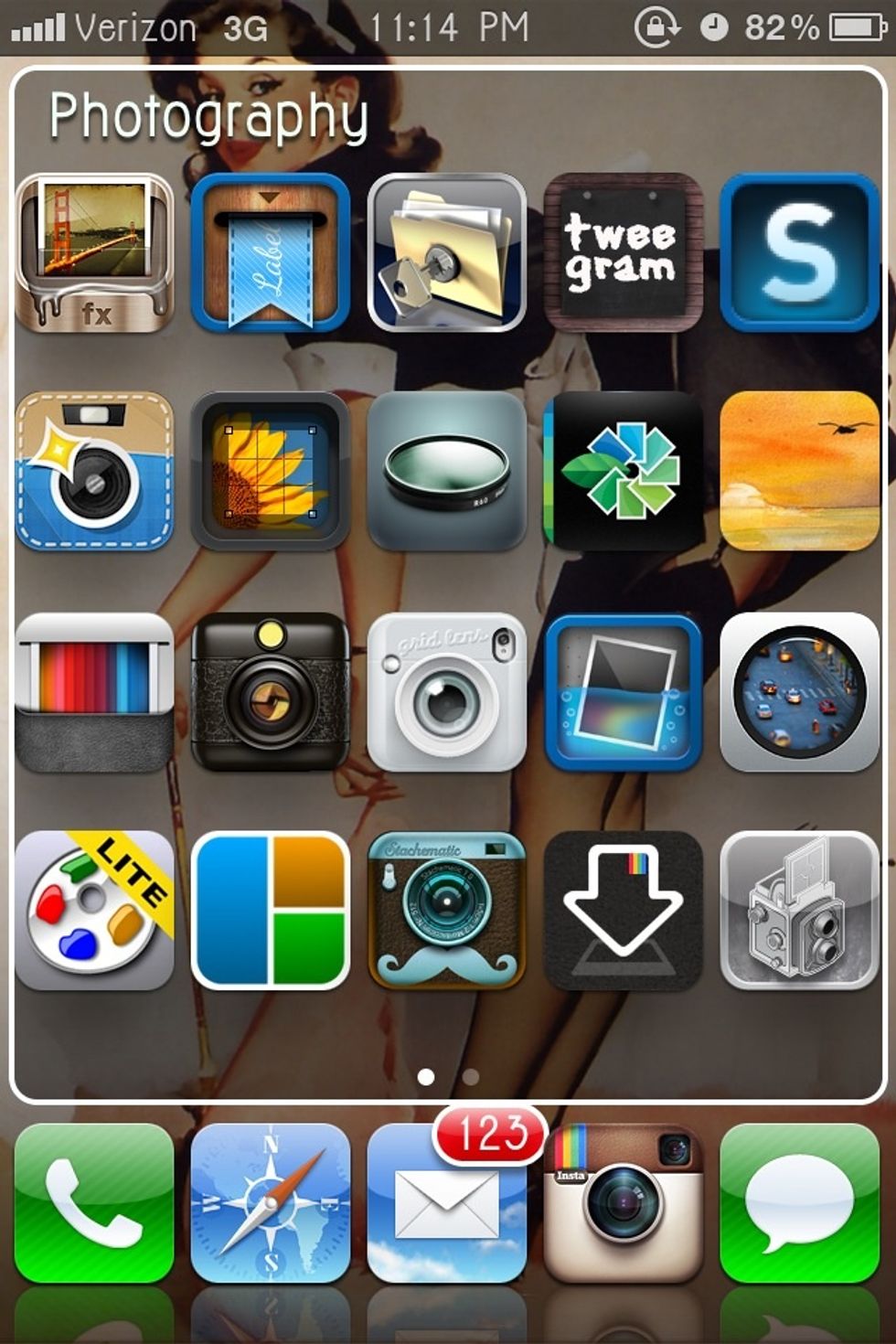 First you want to download the app Paint FX. It is probably one of my most favorite editing apps. I got it for free because my phone is jail broken. But I don't think it is to expensive.