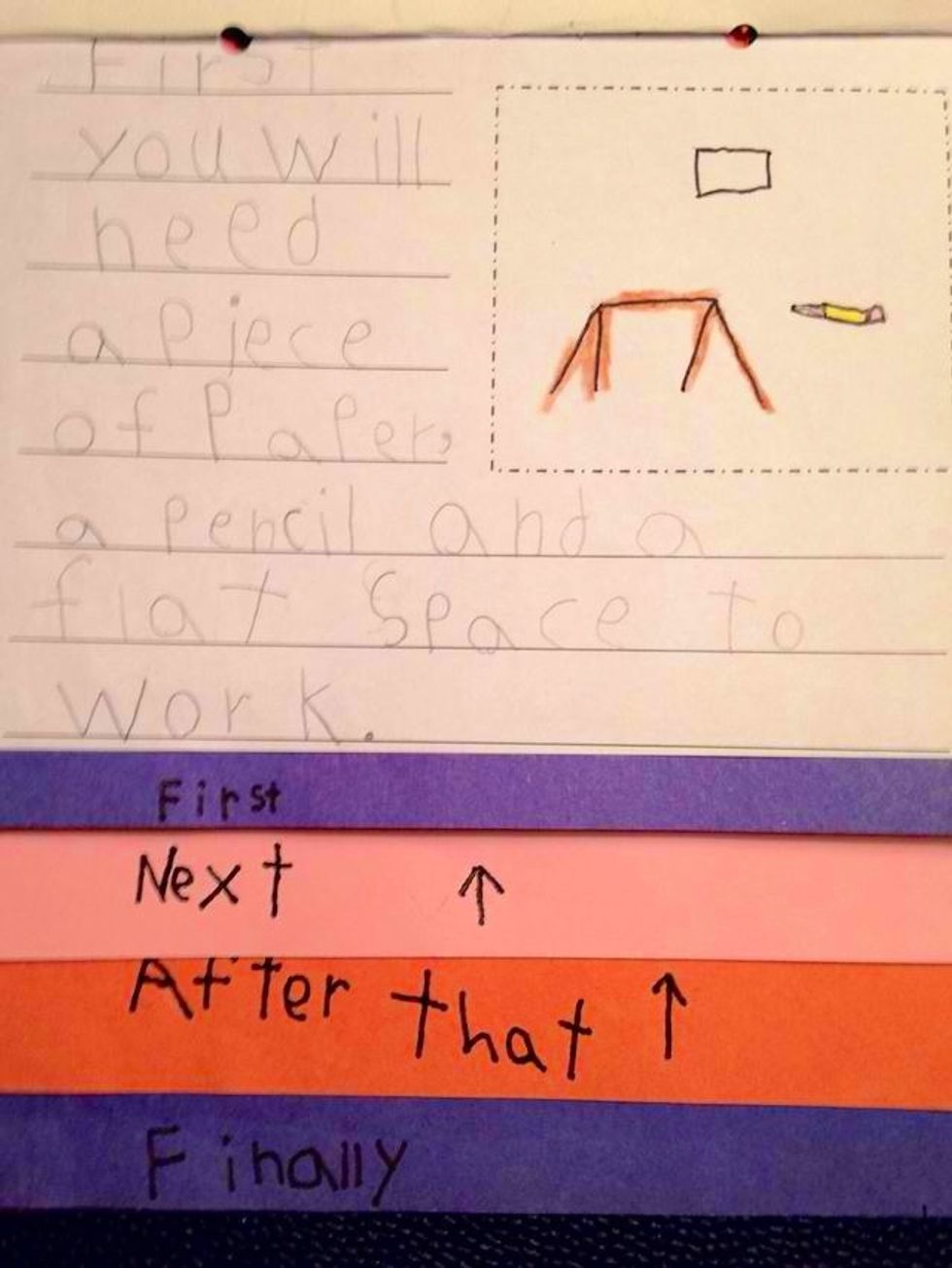 First you will need a piece of paper, a pencil and a flat space to work.