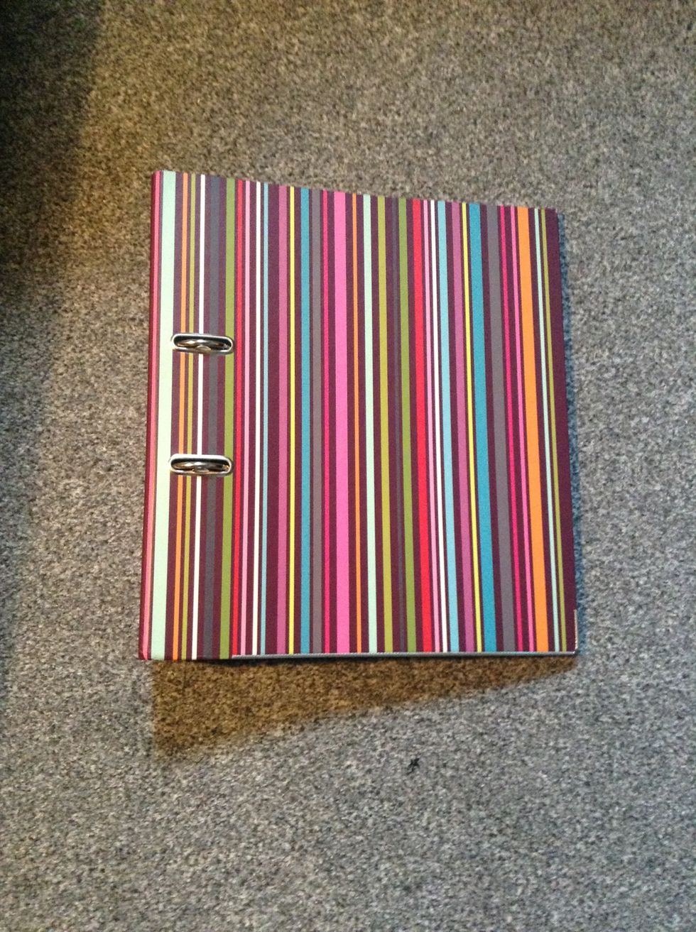 First you will need an empty binder.