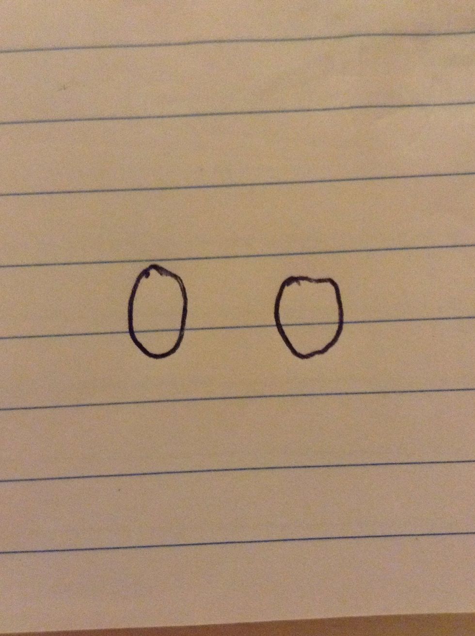 First you will need to draw two circles.