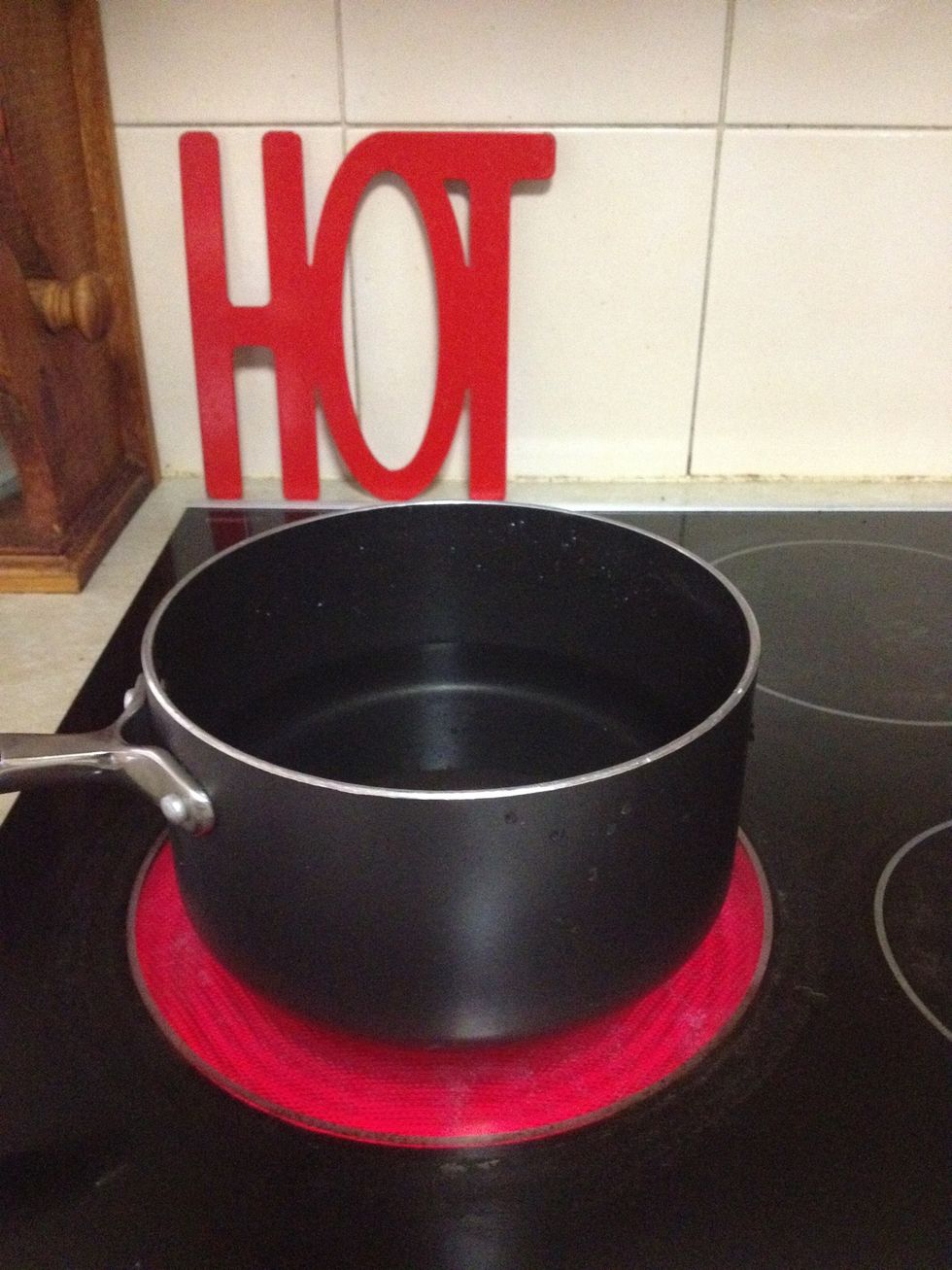 Firstly boil a small pot of water.