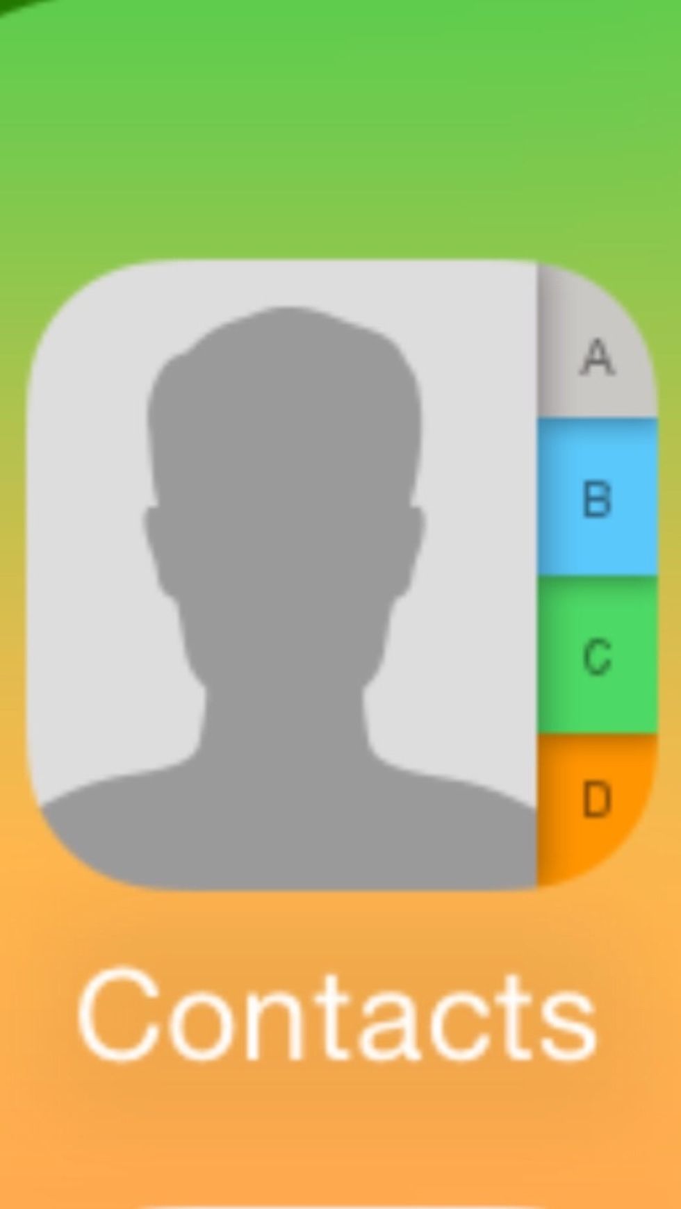 Firstly, go onto your contacts app.