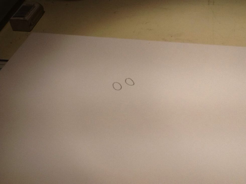 Firstly, we'll start with the eyes. Cartoon characters have big eyes in proportion to their body