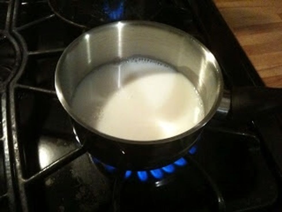 Firstly we will make the chenna. For that boil the whole milk and keep stirring it while boiling.