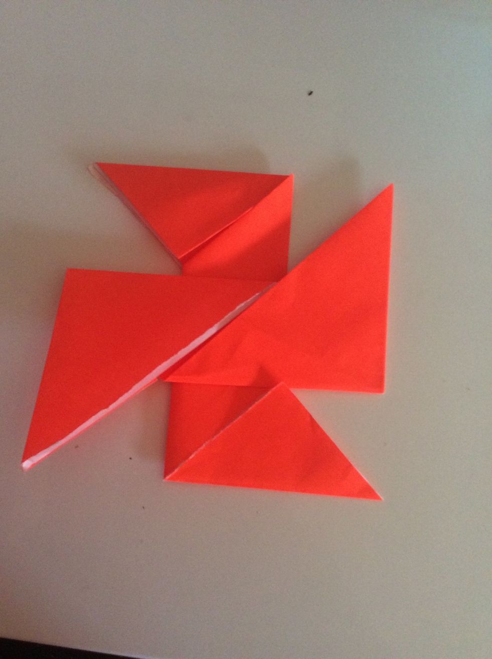 Fit the two pieces of paper together.