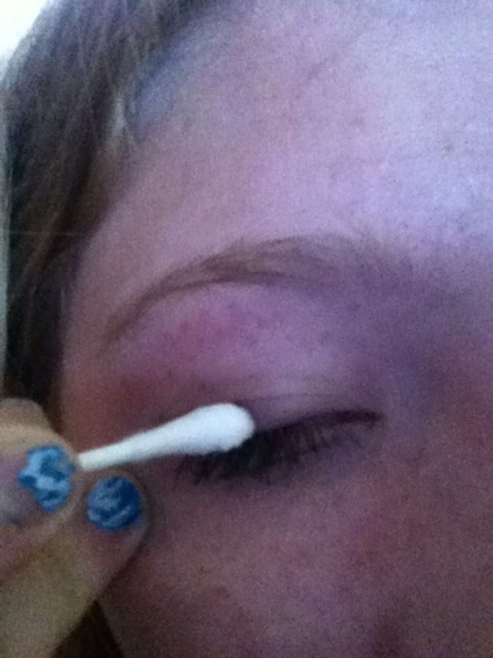 Fix it up by sweeping a wet Q-tip across any unwanted marks